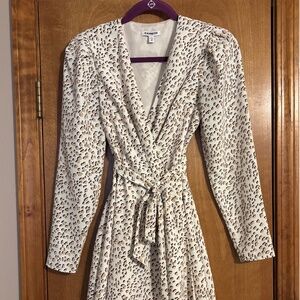 Express Leopard Print Wrap Dress